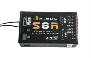 FrSky S8R 8/16 CH Receiver W/ Gyro 